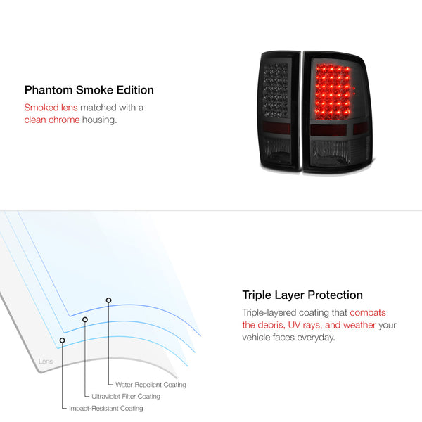 2009-2017 Dodge RAM 1500 Smoked Tail Light