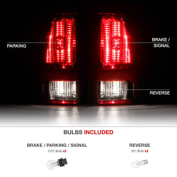 2009-2017 Dodge RAM 1500 Dark Red Tail Light
