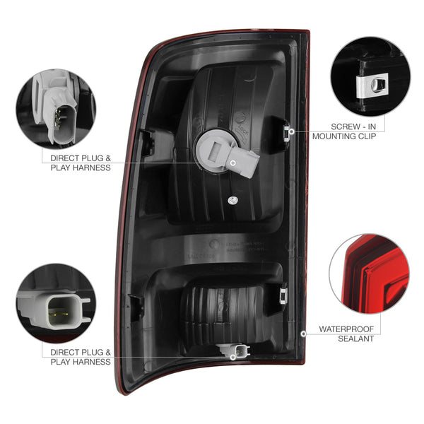 2009-2017 Dodge RAM 1500 Dark Red Tail Light