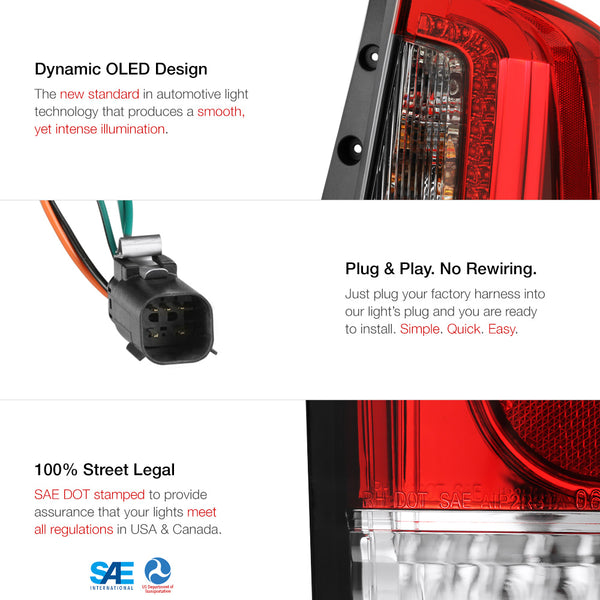 2011-2014 Ford Edge Rosso Burgundy Tail Light