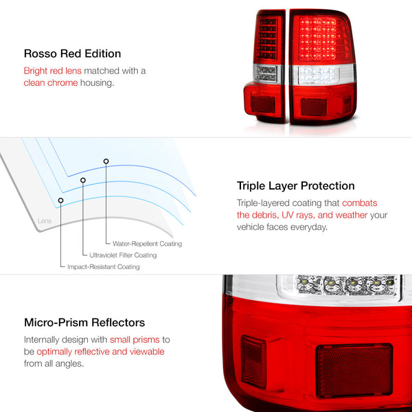 2004-2008 Ford F-150 Rosso Red Tail Light