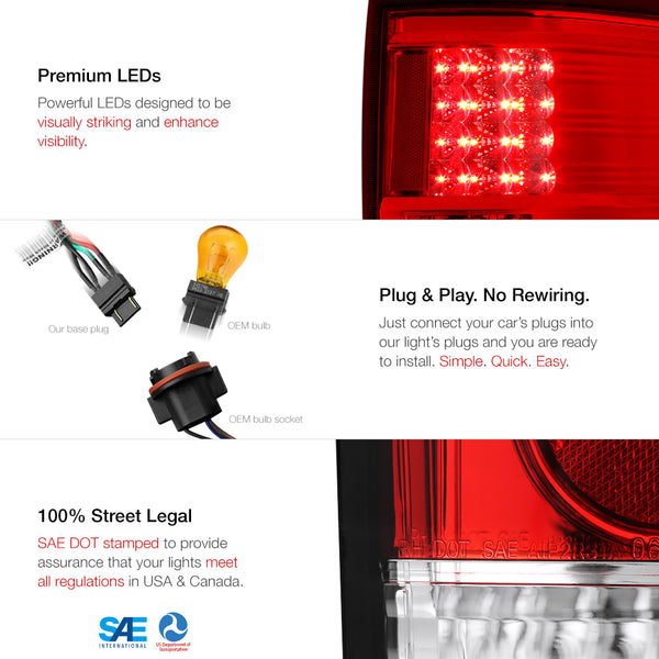 2009-2014 Ford F-150 Rosso Red Tail Light
