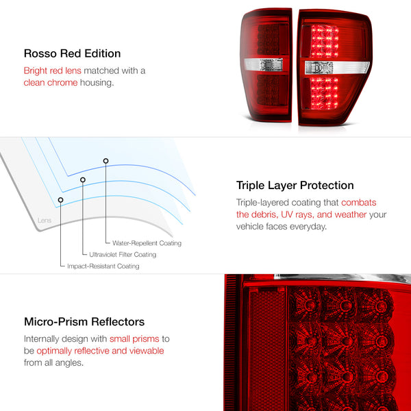 2009-2014 Ford F-150 Rosso Red Tail Light