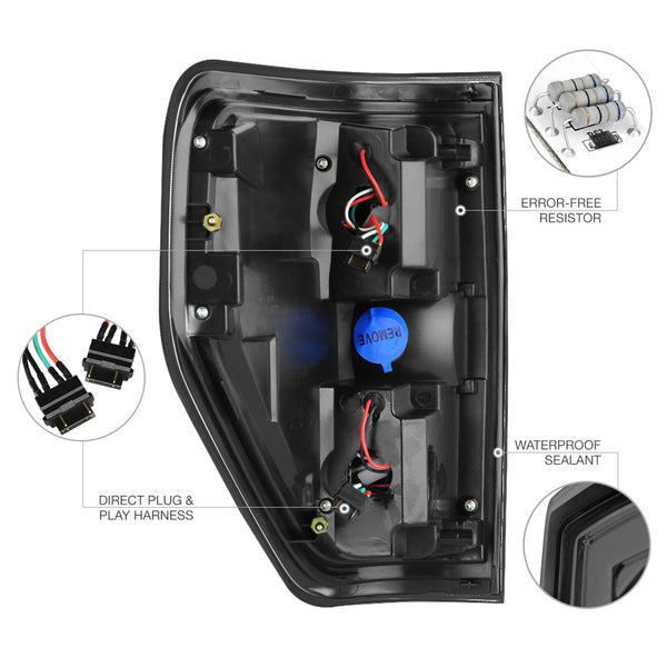 2009-2014 Ford F-150 Smoked Tail Light