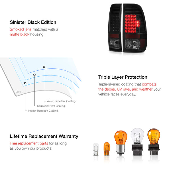 1997-2003 Ford F-150 Black Tail Light