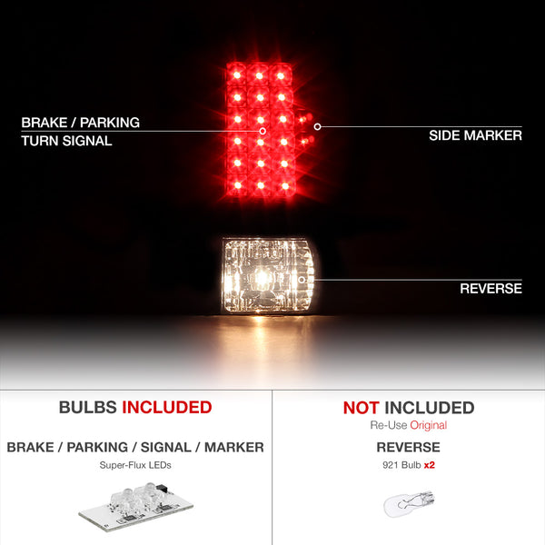 2008-2016 Ford F-250 | F-350 | F-450 Superduty Black Tail Light