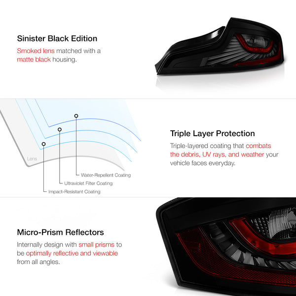 2003-2005 Infiniti G35 Sinister Black Tail Light