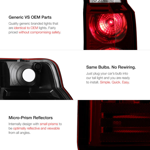 2006-2010 Jeep Commander Rosso Burgundy Tail Light