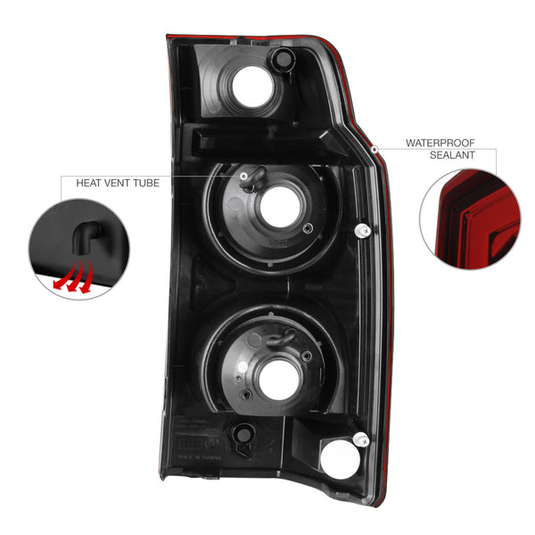 2006-2010 Jeep Commander Rosso Burgundy Tail Light