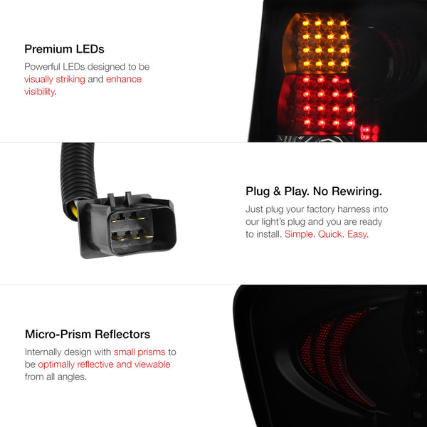 1999-2004 Jeep Grand Cherokee Black Tail Light