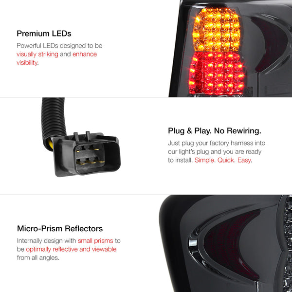 1999-2004 Jeep Grand Cherokee Smoked Tail Light