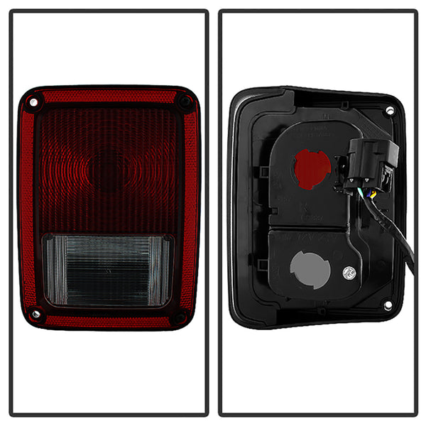 2007-2017 Jeep Wrangler Rosso Burgundy Tail Light