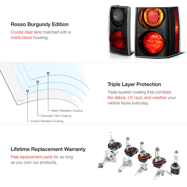 2006-2009 Land Rover Range Rover Rosso Burgundy Tail Light