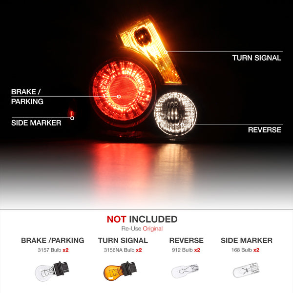 2007-2009 Nissan Altima Black Tail Light