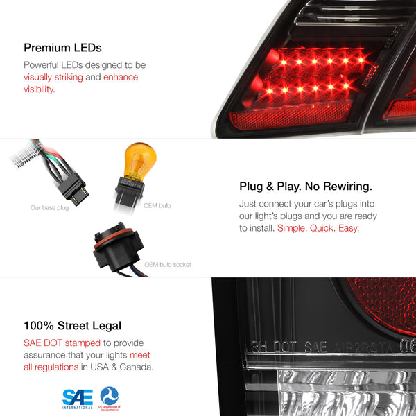 2007-2009 Toyota Camry Black Tail Light