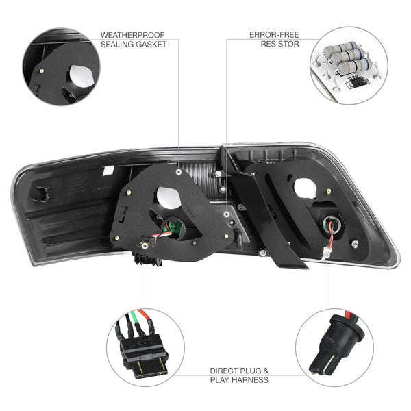 2007-2009 Toyota Camry Black Tail Light
