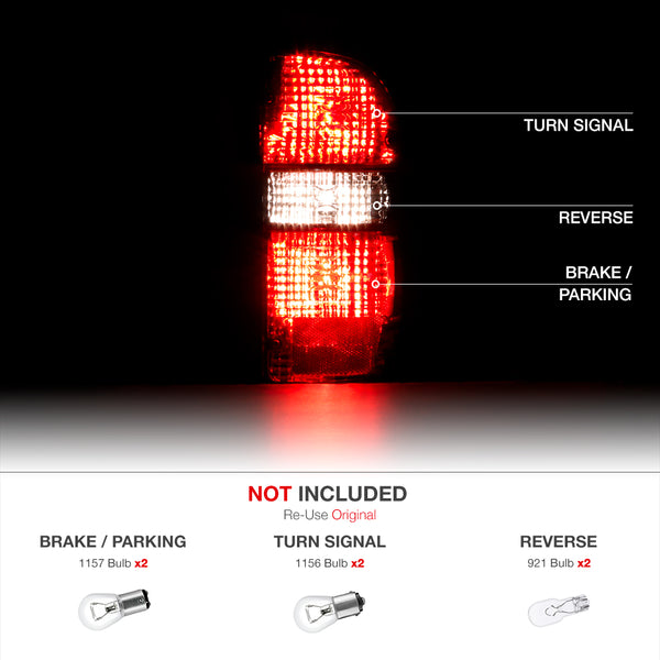 2001-2004 Toyota Tacoma Rosso Burgundy Tail Light