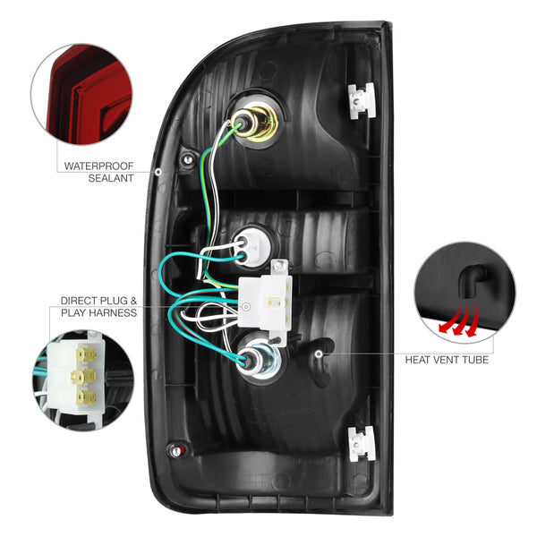 2001-2004 Toyota Tacoma Rosso Burgundy Tail Light