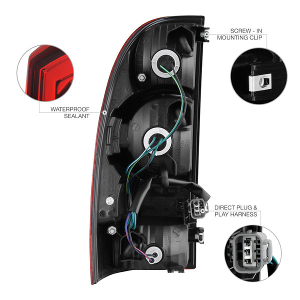 2005-2015 Toyota Tacoma Rosso Red Tail Light