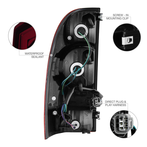 2005-2015 Toyota Tacoma Rosso Burgundy Tail Light