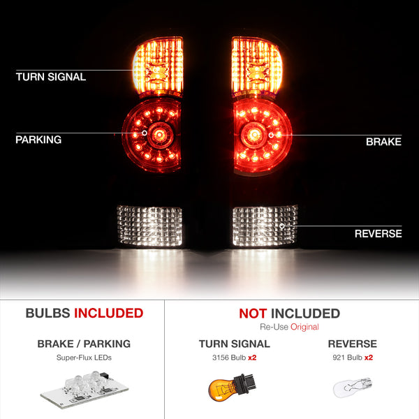 2005-2015 Toyota Tacoma Rosso Burgundy Tail Light