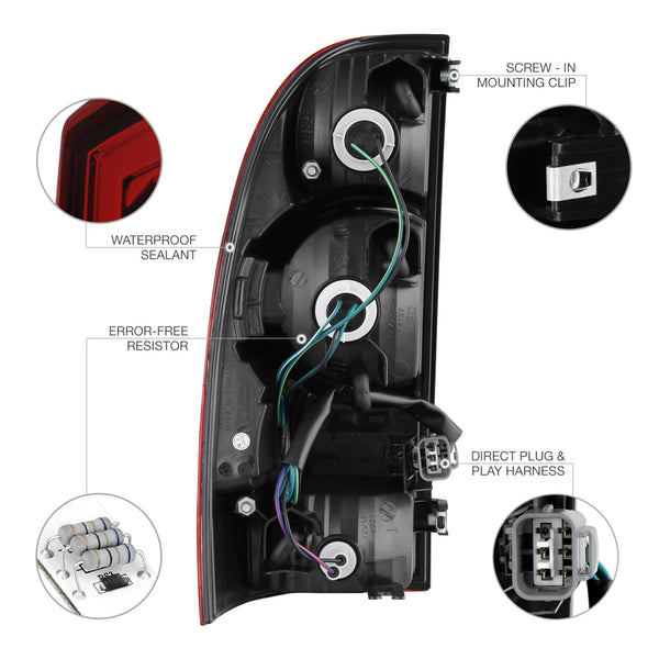 2005-2015 Toyota Tacoma Rosso Burgundy Tail Light