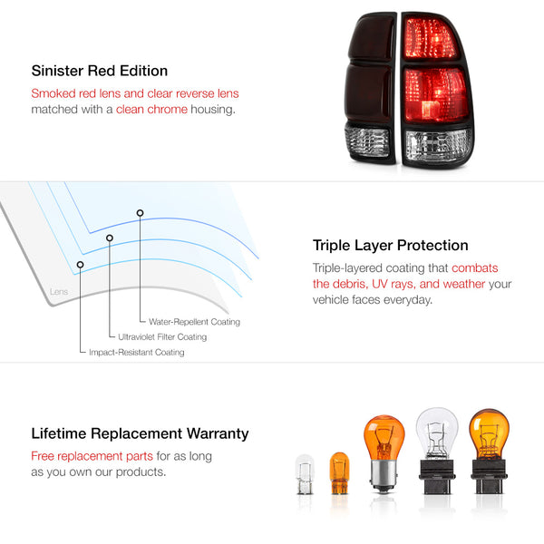 2000-2006 Toyota Tundra Rosso Burgundy Tail Light