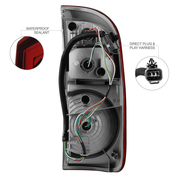 2004-2006 Toyota Tundra Rosso Burgundy Tail Light
