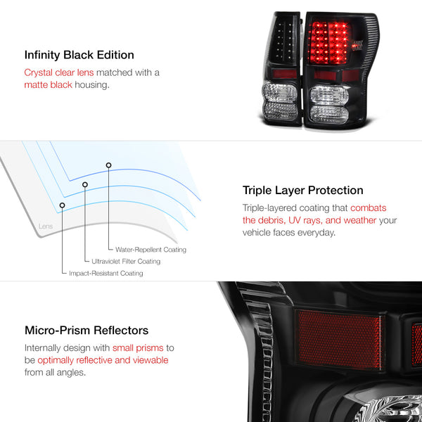 2007-2013 Toyota Tundra Black Tail Light