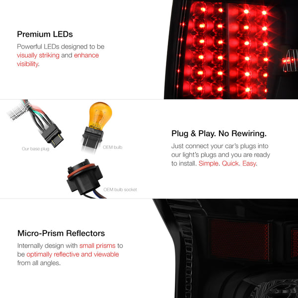 2007-2013 Toyota Tundra Black Tail Light