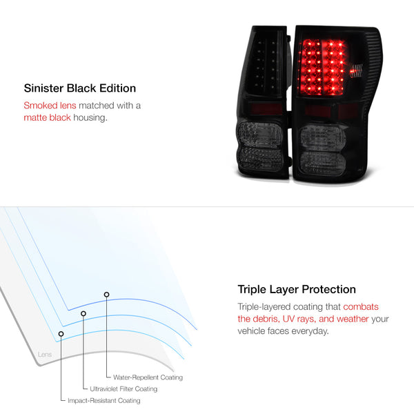 2007-2013 Toyota Tundra Black Tail Light