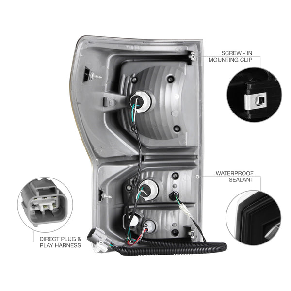 2007-2013 Toyota Tundra Black Tail Light