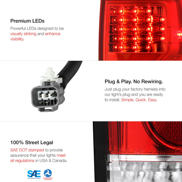 2007-2013 Toyota Tundra Rosso Red Tail Light
