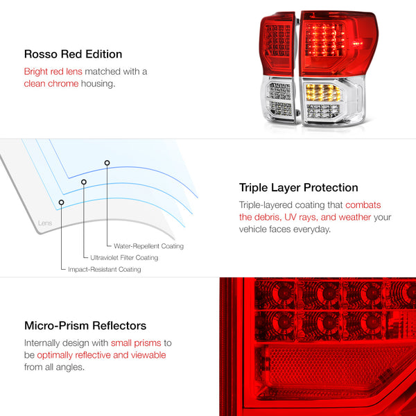 2007-2013 Toyota Tundra Rosso Red Tail Light