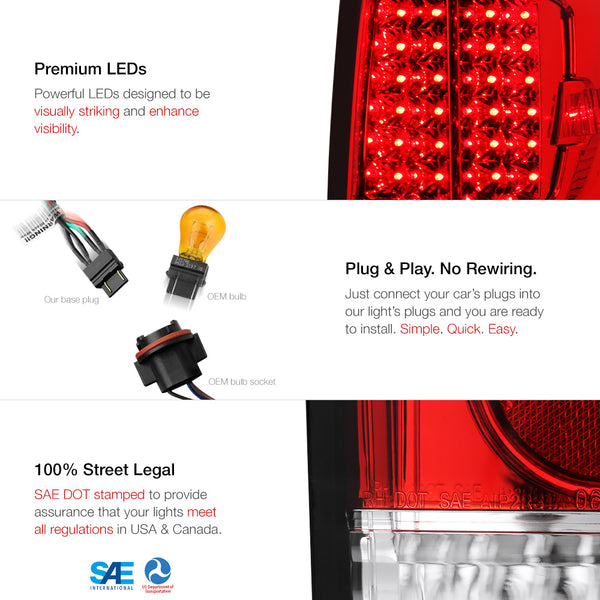 2007-2013 Toyota Tundra Rosso Red Tail Light