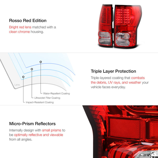2007-2013 Toyota Tundra Rosso Red Tail Light