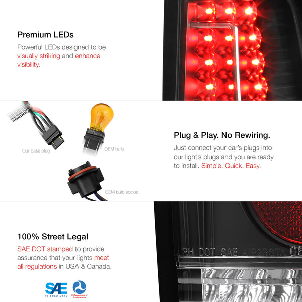 2003-2006 Chevrolet Silverado 1500 | 2500 | 3500 Black Tail Light