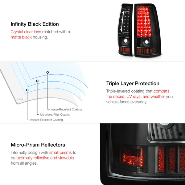 2003-2006 Chevrolet Silverado 1500 | 2500 | 3500 Black Tail Light