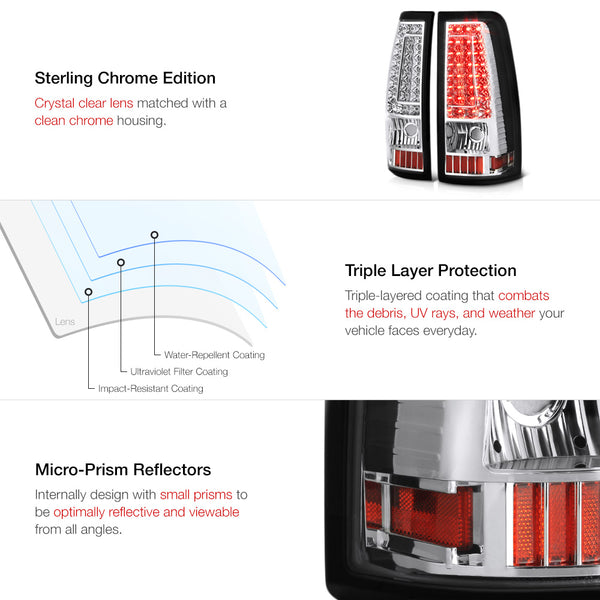 2003-2006 Chevrolet Silverado 1500 | 2500 | 3500 Chrome Tail Light