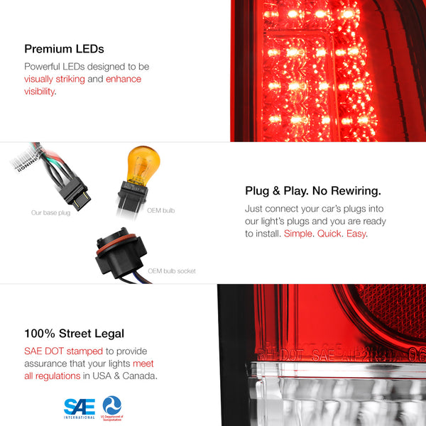 2003-2006 Chevrolet Silverado 1500 | 2500 | 3500 Rosso Red Tail Light