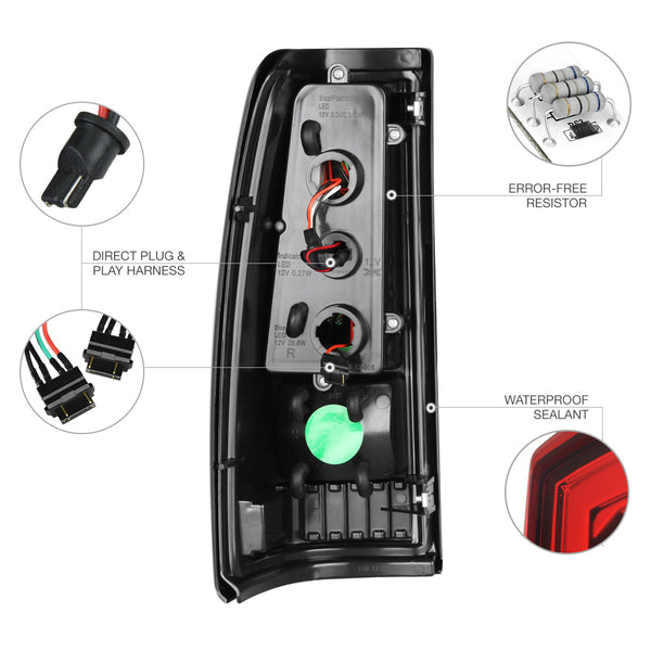 2003-2006 Chevrolet Silverado 1500 | 2500 | 3500 Rosso Red Tail Light