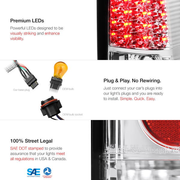 2003-2006 Chevrolet Silverado 1500 | 2500 | 3500 Chrome Tail Light