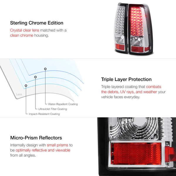 2003-2006 Chevrolet Silverado 1500 | 2500 | 3500 Chrome Tail Light