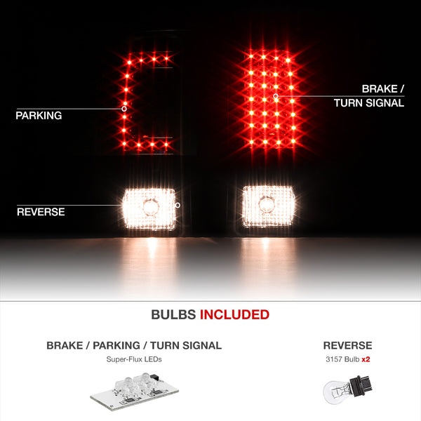 2007-2013 Chevrolet Silverado 1500 | 2500HD | 3500HD Black Tail Light