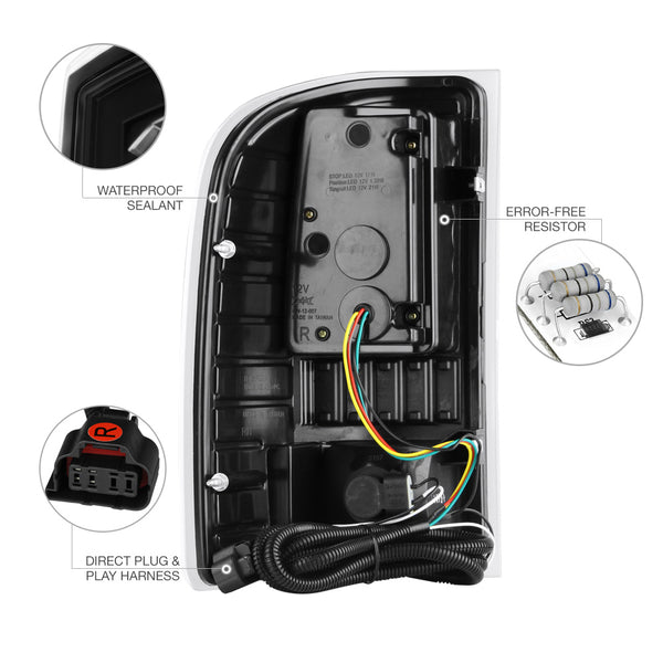 2007-2013 Chevrolet Silverado 1500 | 2500HD | 3500HD Black Tail Light