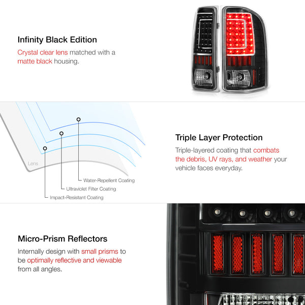 2007-2013 Chevrolet Silverado 1500 | 2500HD | 3500HD Black Tail Light