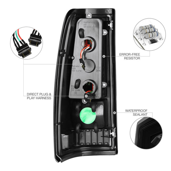 1999-2002 Chevrolet Silverado 1500 | 2500 | 3500 Sinister Black Tail Light