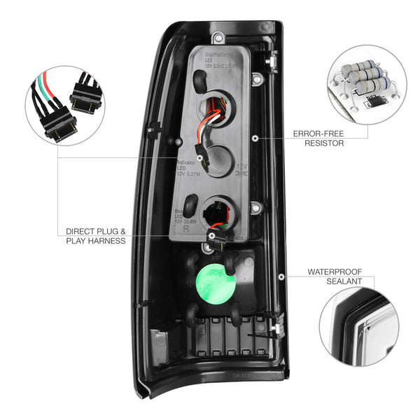 1999-2002 Chevrolet Silverado 1500 | 2500 | 3500 Chrome Tail Light