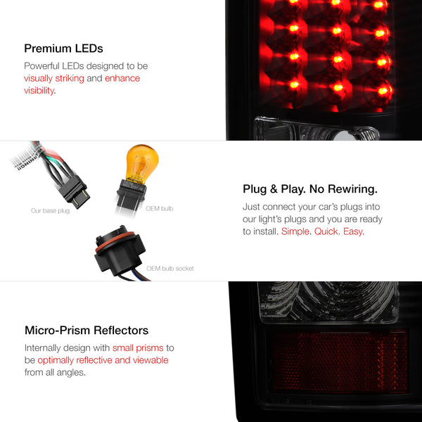 1999-2002 Chevrolet Silverado 1500 | 2500 | 3500 Sinister Black Tail Light