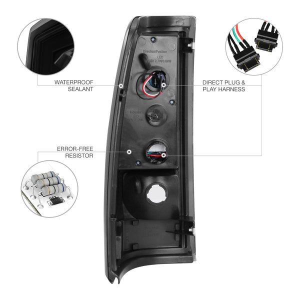 1999-2002 Chevrolet Silverado 1500 | 2500 | 3500 Sinister Black Tail Light